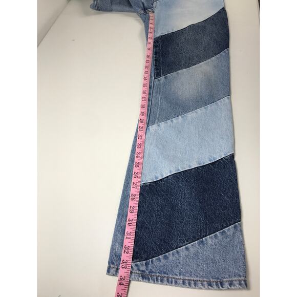 Revice Denim Women's 29 Patchwork Jeans Hippie Boho Vintage Retro 90s Baby - Picture 10 of 12
